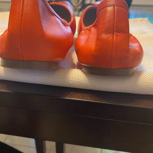 J Crew Orange Leather flats sz 9.5 - Picture 8 of 8
